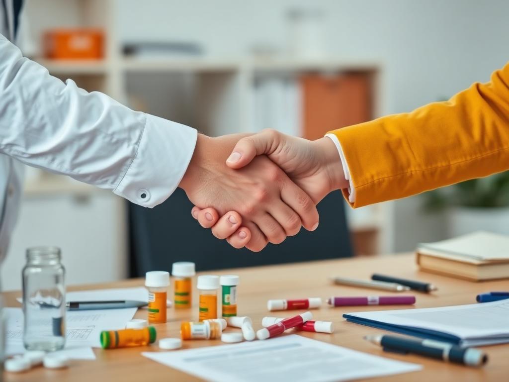 Handshake — steady and reliable partnership